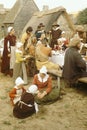 Reenactment of Pilgrims and Indians dining