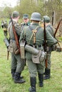 Reenactment of World War II events.