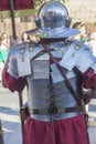 Reenactor dressed in lorica segmentata