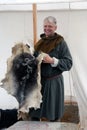 Reenactor in Kolomenskoye park in Moscow