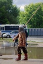 Reenactor in Kolomenskoye park in Moscow