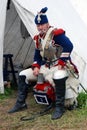 Reenactor portrait, he fumes a tube