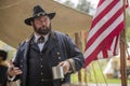 Reenactor portraying General Ulysses S. Grant Royalty Free Stock Photo