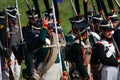 Reenactors dressed as Napoleonic war soldiers Royalty Free Stock Photo