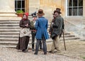 Victorian Era People, Spetchley Park Gardens, Worcestershire. Royalty Free Stock Photo