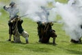 Reenactors firing Royalty Free Stock Photo