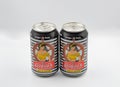 Reeper B Baltic Porter beer cans closeup on white Royalty Free Stock Photo