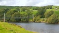 Reeth Suspension Bridge Yorkshire Dales UK Royalty Free Stock Photo