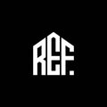REF letter logo design on BLACK background. REF creative initials letter logo concept. REF letter design.REF letter logo design on