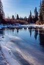 Spring thaw along the Tay, Tay River Provincial Recreation Area, Alberta, Canada