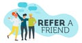 Refer a friend concept Royalty Free Stock Photo