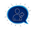 Refer a friend line icon. Share sign. Vector Royalty Free Stock Photo