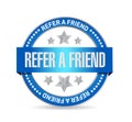 refer a friend seal sign concept illustration