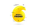 Refer a friend symbol. Referral program sign. Vector