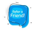 Refer a friend symbol. Referral program sign. Vector