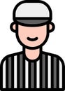 American Football Lineal Color Referee Icon Royalty Free Stock Photo