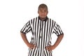 Referee calling football offsides or basketball bl