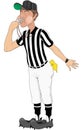 Referee Cartoon Vector Illustration