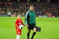 Referee at football game Royalty Free Stock Photo