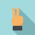 Referee hand sign icon flat vector. Game judge Royalty Free Stock Photo