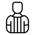 Referee icon outline vector. Action team