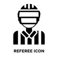 Referee icon vector isolated on white background, logo concept o Royalty Free Stock Photo