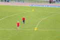 Field referee at the javelin throw 