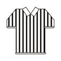 Referee jersey stripes american football outline