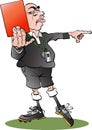 Referee with a red card Royalty Free Stock Photo