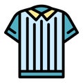 Referee shirt icon color outline vector Royalty Free Stock Photo