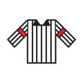 A referee shirt illustration.. Vector illustration decorative design Royalty Free Stock Photo