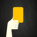 Referee showing yellow card Royalty Free Stock Photo