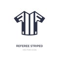 referee striped sportive t shirt icon on white background. Simple element illustration from American football concept