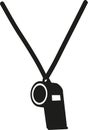 Referee whistle hanging around the neck Royalty Free Stock Photo