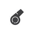 Referee whistle vector icon