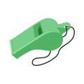 Referee whistle vector illustration, soccer Royalty Free Stock Photo
