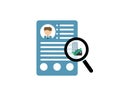 Reference Check from Applicant to validate information with applicant\'s resume Royalty Free Stock Photo