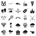Reference icons set, simple style Royalty Free Stock Photo