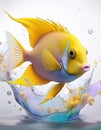 Discusfish funny cartoon Royalty Free Stock Photo