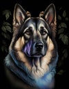 German shepherd cartoon Royalty Free Stock Photo