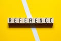 Reference word concept on cubes Royalty Free Stock Photo
