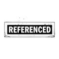 Referenced stamp graphic design element for official documentation Royalty Free Stock Photo