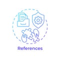 References blue gradient concept icon Royalty Free Stock Photo