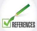 references check mark sign concept Royalty Free Stock Photo