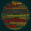 Referendum in Catalonia, Spain. Royalty Free Stock Photo