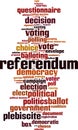 Referendum word cloud Royalty Free Stock Photo