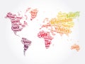 Referendum word cloud in shape of world map, concept background Royalty Free Stock Photo