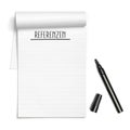 Referenzen German for testimonials on note book with black pen Royalty Free Stock Photo