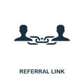 Referral Link icon. Simple element from affiliate marketing collection. Filled Referral Link icon for templates