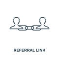 Referral Link icon. Simple line element from affiliate marketing collection. Thin Referral Link icon for templates, infographics